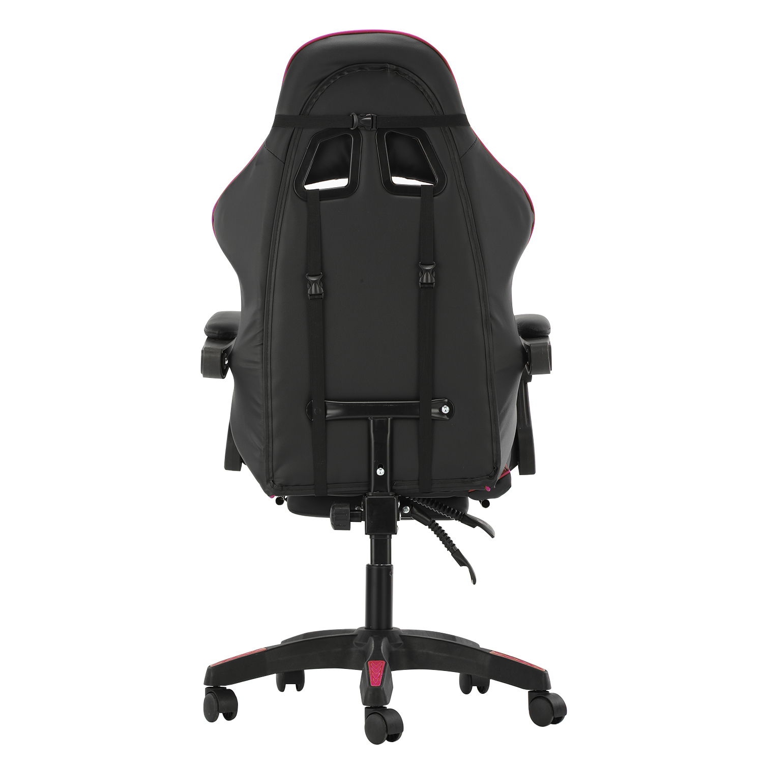 Massage Bürostuhl Gaming Stuhl Chefsessel Drehstuhl mit Fußstütze Lendenkissen