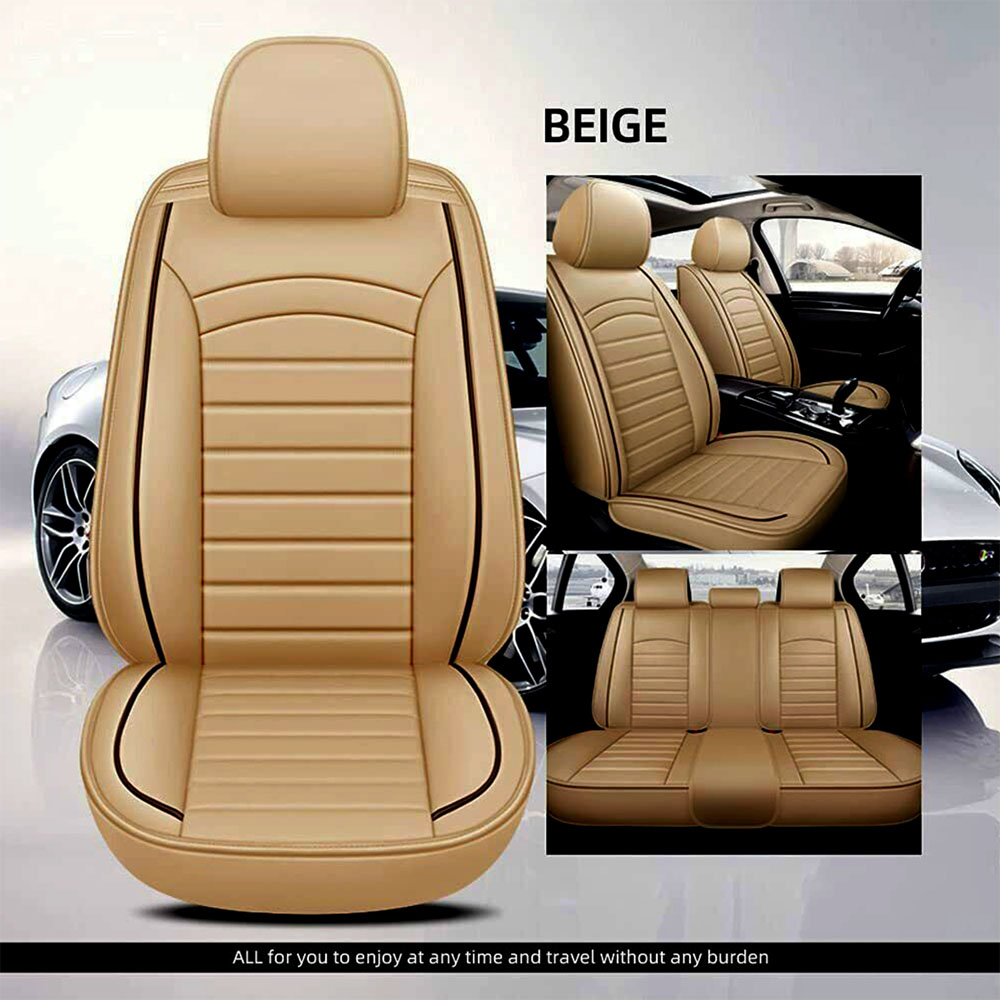 For Toyota Car Seat Cover Full Set Deluxe Leather 5-Seats Front